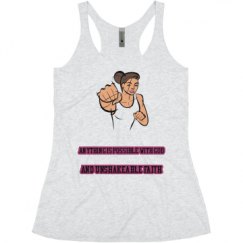 Ladies Slim Fit Super Soft Racerback Triblend Tank