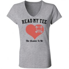 Ladies Slim Fit V-Neck Jersey Tee