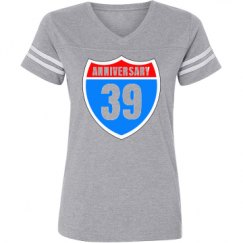 Ladies Relaxed Fit Vintage Sports Tee