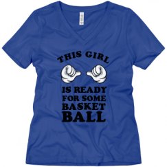 Ladies Relaxed Fit V-Neck Tee