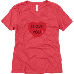 Ladies Relaxed Fit Super Soft Triblend V-Neck Tee