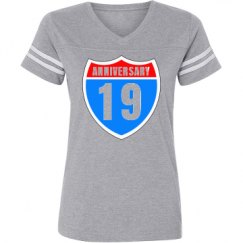 Ladies Relaxed Fit Vintage Sports Tee