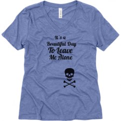 Ladies Relaxed Fit Super Soft Triblend V-Neck Tee