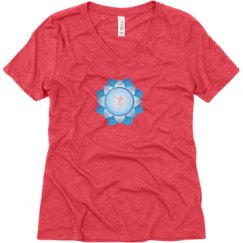 Ladies Relaxed Fit Super Soft Triblend V-Neck Tee