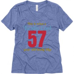 Ladies Relaxed Fit Super Soft Triblend V-Neck Tee