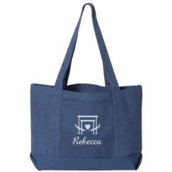 Seaside Cotton Canvas Pigment-Dyed Boat Tote Bag