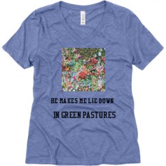 Ladies Relaxed Fit Super Soft Triblend V-Neck Tee