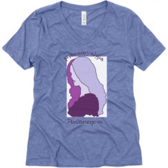 Ladies Relaxed Fit Super Soft Triblend V-Neck Tee