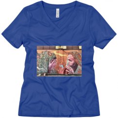 Ladies Relaxed Fit V-Neck Tee