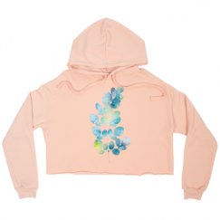 Ladies Relaxed Fit Cropped Fleece Hoodie