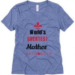 Ladies Relaxed Fit Super Soft Triblend V-Neck Tee