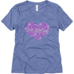 Ladies Relaxed Fit Super Soft Triblend V-Neck Tee