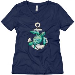 Ladies Relaxed Fit V-Neck Tee