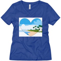 Ladies Relaxed Fit V-Neck Tee