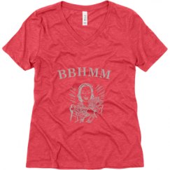 Ladies Relaxed Fit Super Soft Triblend V-Neck Tee