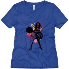 Ladies Relaxed Fit V-Neck Tee