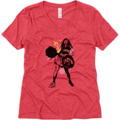 Ladies Relaxed Fit Super Soft Triblend V-Neck Tee