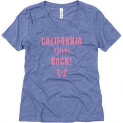 Ladies Relaxed Fit Super Soft Triblend V-Neck Tee