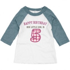 Toddler 3/4 Sleeve Raglan Tee