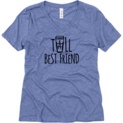 Ladies Relaxed Fit Super Soft Triblend V-Neck Tee