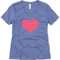 Ladies Relaxed Fit Super Soft Triblend V-Neck Tee