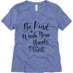 Ladies Relaxed Fit Super Soft Triblend V-Neck Tee