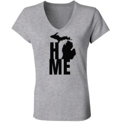 Ladies Slim Fit V-Neck Jersey Tee