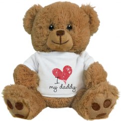 I Love My Daddy Big Heart Teddy Bear