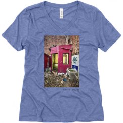 Ladies Relaxed Fit Super Soft Triblend V-Neck Tee