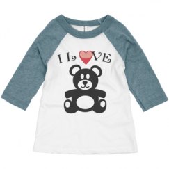 Toddler 3/4 Sleeve Raglan Tee