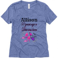 Ladies Relaxed Fit Super Soft Triblend V-Neck Tee