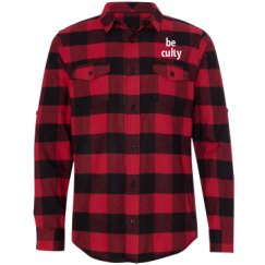 Unisex Long Sleeve Plaid Flannel Shirt