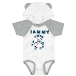 Infant Hooded Raglan Bodysuit with Ears