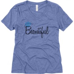 Ladies Relaxed Fit Super Soft Triblend V-Neck Tee