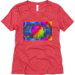 Ladies Relaxed Fit Super Soft Triblend V-Neck Tee