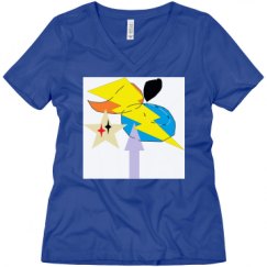 Ladies Relaxed Fit V-Neck Tee