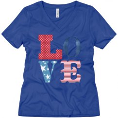 Ladies Relaxed Fit V-Neck Tee