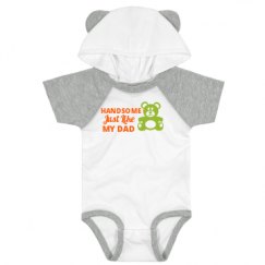 Infant Hooded Raglan Bodysuit with Ears