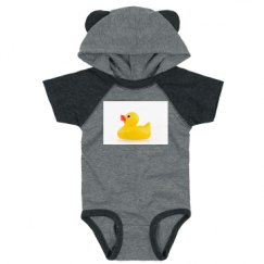 Infant Hooded Raglan Bodysuit with Ears