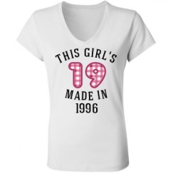 Ladies Slim Fit V-Neck Jersey Tee