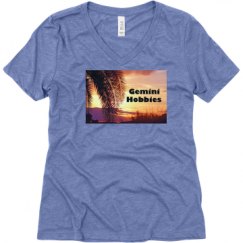 Ladies Relaxed Fit Super Soft Triblend V-Neck Tee