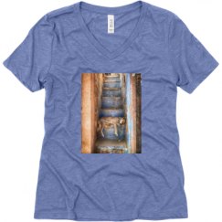 Ladies Relaxed Fit Super Soft Triblend V-Neck Tee