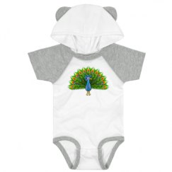 Infant Hooded Raglan Bodysuit with Ears