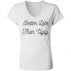 Ladies Slim Fit V-Neck Jersey Tee