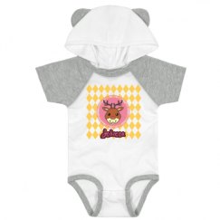 Infant Hooded Raglan Bodysuit with Ears