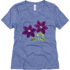 Ladies Relaxed Fit Super Soft Triblend V-Neck Tee