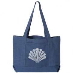 Seaside Cotton Canvas Pigment-Dyed Boat Tote Bag