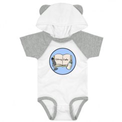 Infant Hooded Raglan Bodysuit with Ears