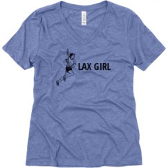 Ladies Relaxed Fit Super Soft Triblend V-Neck Tee