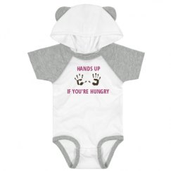 Infant Hooded Raglan Bodysuit with Ears